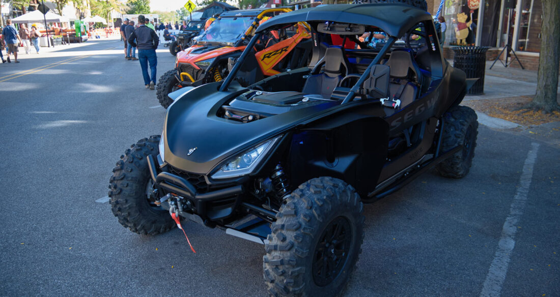 ORVs line up at one of Goshen's First Fridays events