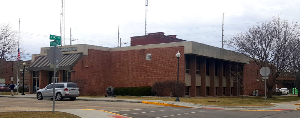 An exterior image of the Police Building