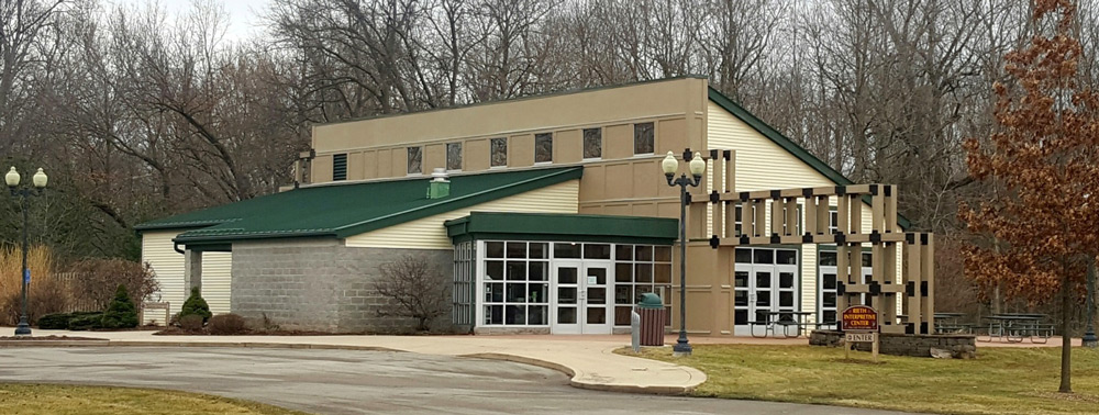 An exterior view of the Rieth Interpretive Center