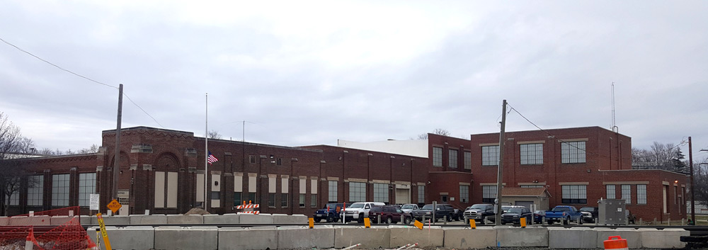 An exterior view of the Water & Sewer Plant