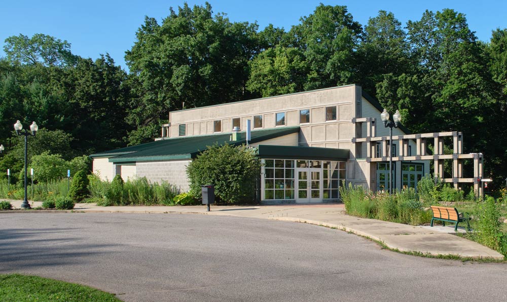 An exterior view of the Rieth Interpretive Center