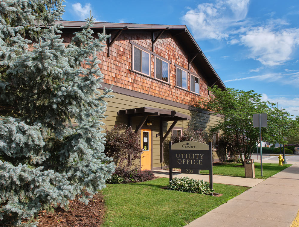 Exterior photo of the Utility Office on a sunny day