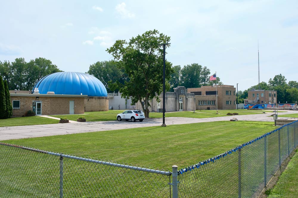 An exterior photo of the Wastewater Treatment Complex