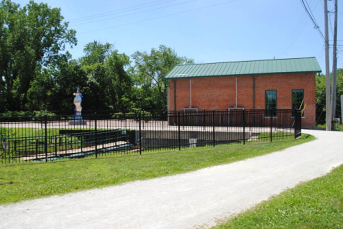 The walking path leading to the park and park building