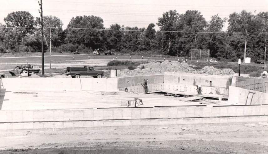 Shanklin Pool concrete foundation