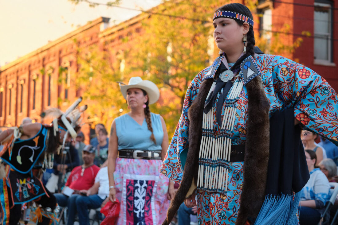 The Pokagon Band of Potawatomi performed in downtown Goshen during an Indigenous People's Celebration on Oct. 2, 2025
